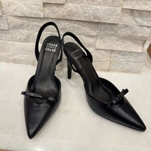 Chase + Chloe Black Women's Heels Bow